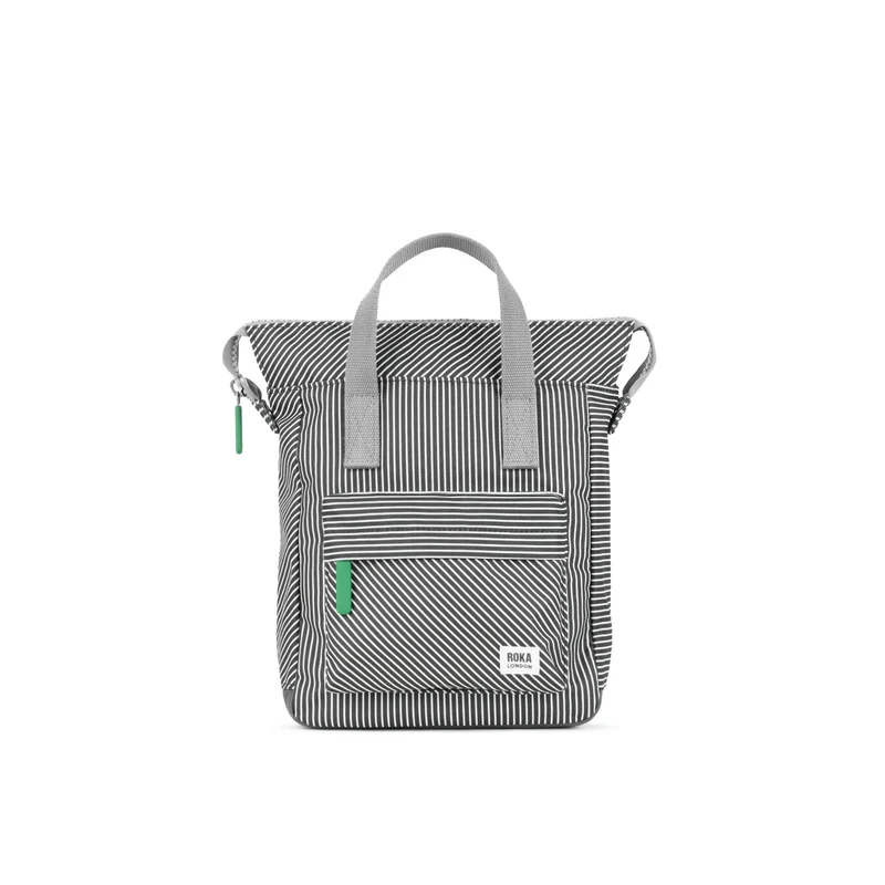 ROKA Bantry B Gemengde Hickory Stripe Kleine Tas van Gerecycled Canvas