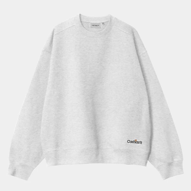 Carhartt WIP Heren Label Script Sweat Top - Ash Heather