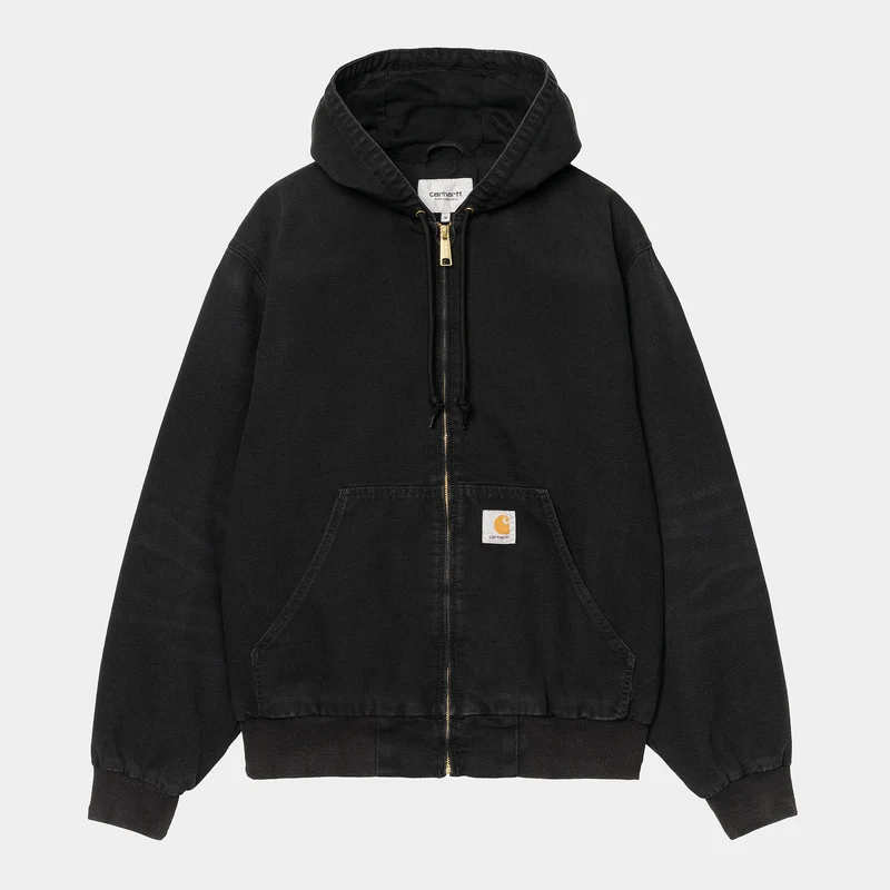 Carhartt WIP HEREN OG Active Jas - Zwart met stonewash-effect