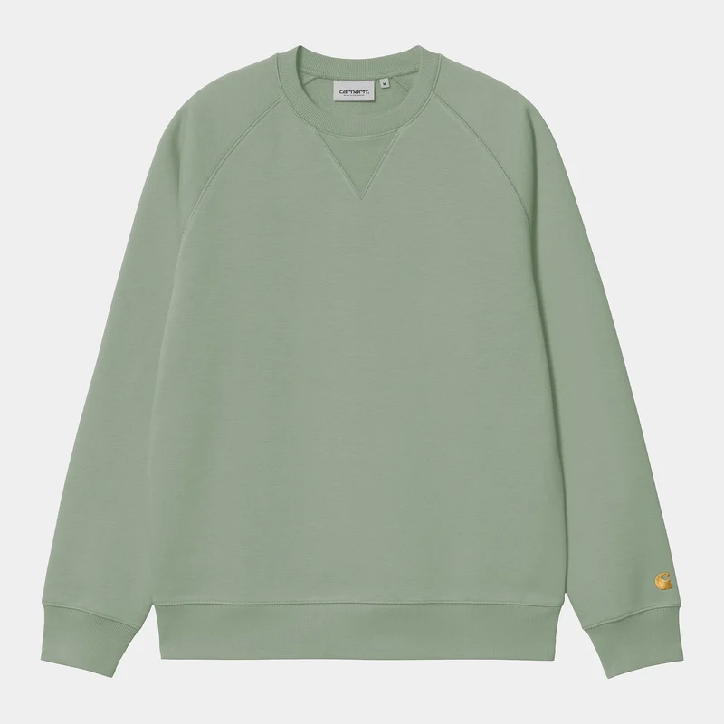 Carhartt WIP Heren Chase Sweat Top - Frosted Groen