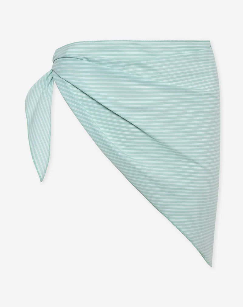 BESSY STRIPE SCARF LICHTGROEN