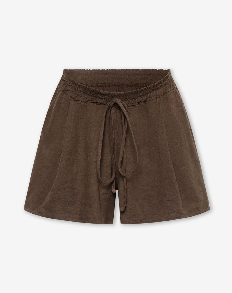 CARMEN LINEN SHORTS MATERNITY BRUIN
