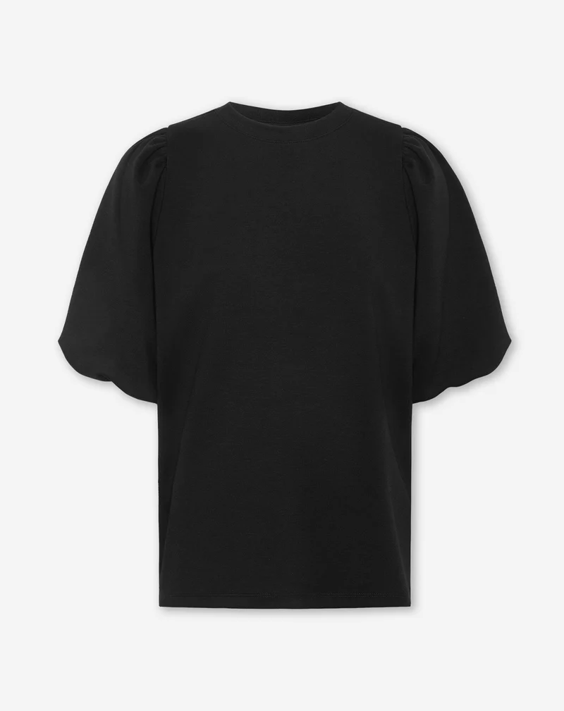 SCUBA SHORT PUFF SLEEVE SWEATER MATERNITY ZWART
