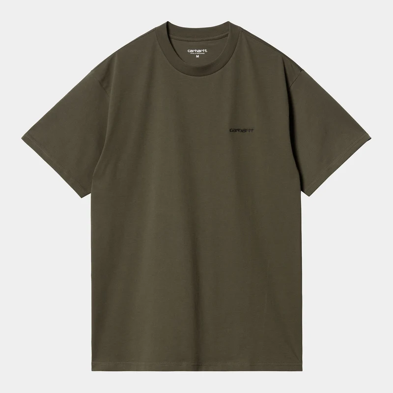 Carhartt WIP T-shirt met korte mouwen voor heren met scriptborduurwerk - Cypress