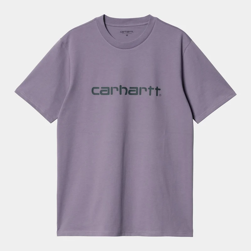 Carhartt WIP Heren Script T-shirt met korte mouwen - Glazig Paars