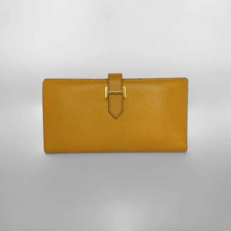 Hermès Bearn Portemonnee Epsom Leer