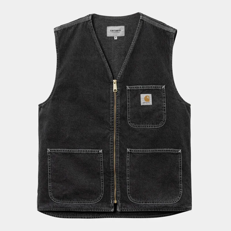Carhartt WIP Heren Chore Vest - Zwart Stone Washed