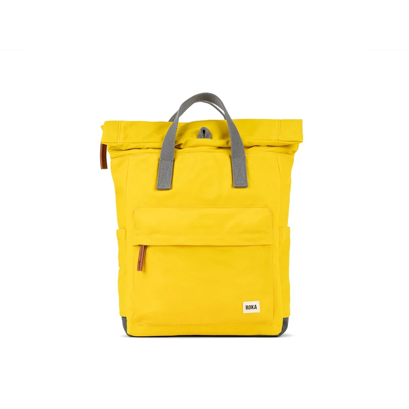 ROKA Canfield B Mosterdkleurige middelgrote tas van gerecycled nylon