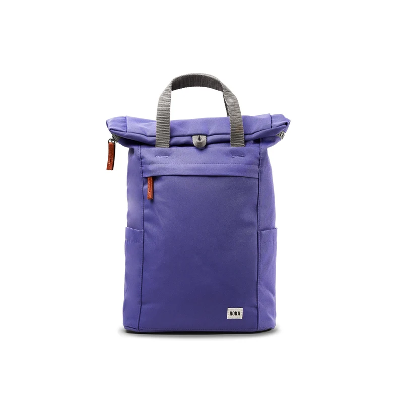 ROKA Finchley Een Peri Purple Medium tas van gerecycled canvas