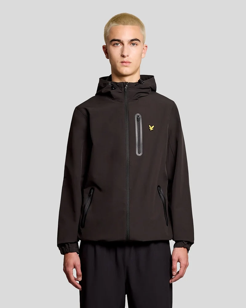 Lyle & Scott Waterbestendige sportjas met capuchon voor heren | Gitzwart