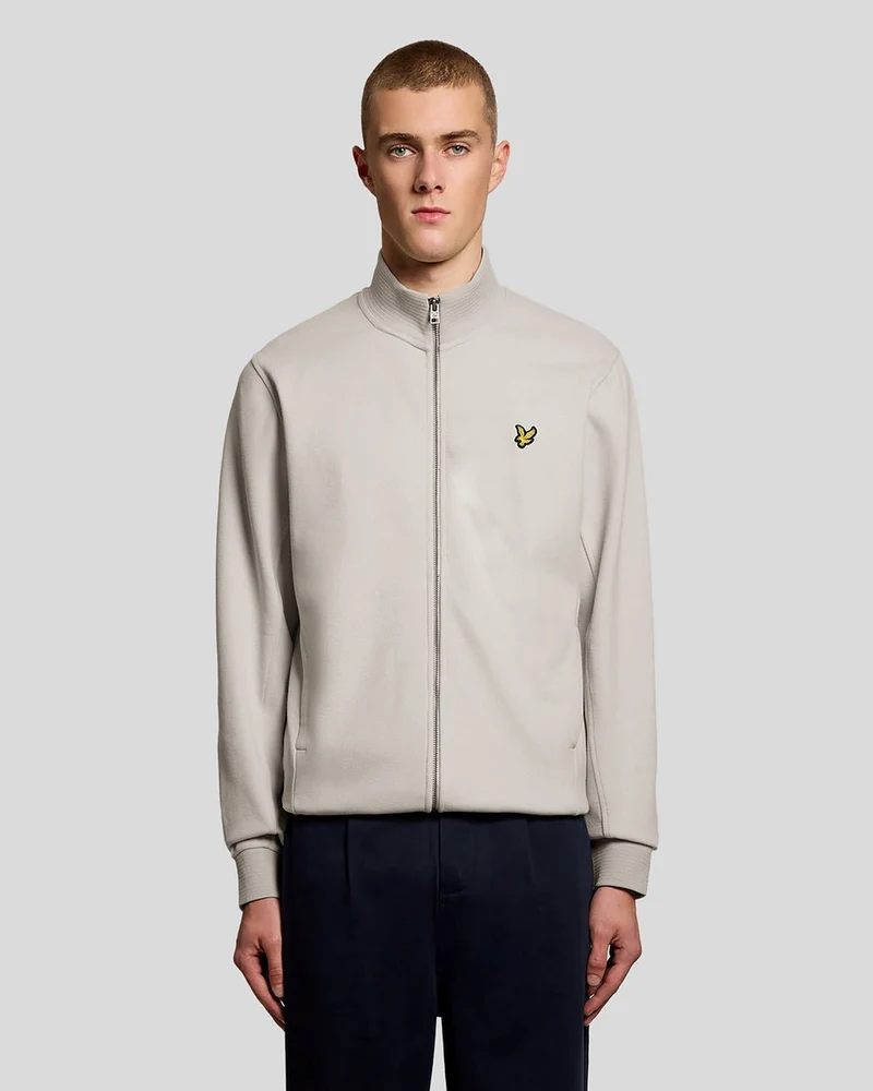 Lyle & Scott Heren trainingsjack van katoenmix | Roze tegel