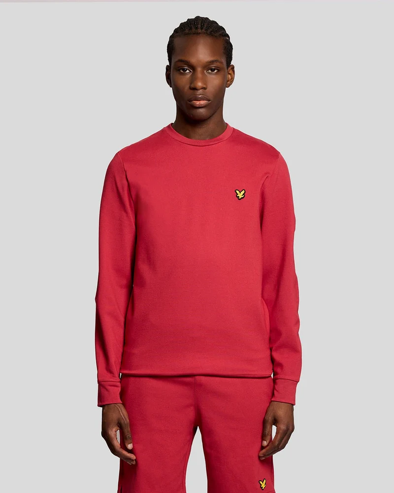Lyle & Scott Lichtgewicht sporttrui voor heren | Granaat