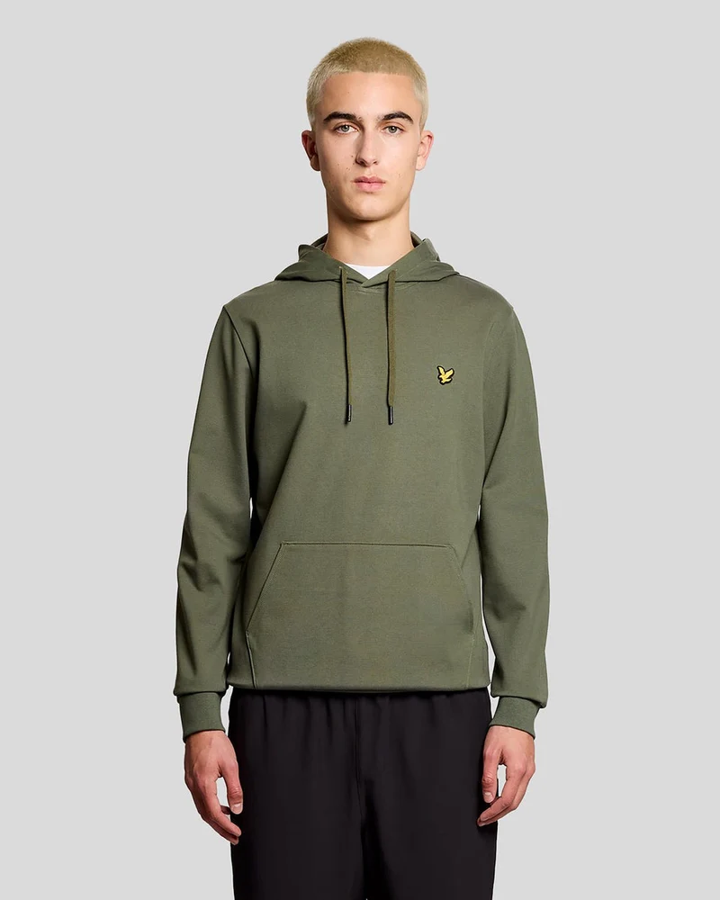 Lyle & Scott Lichtgewicht sportieve hoodie voor heren | Cactusgroen