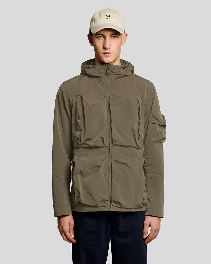 Lyle & Scott Lichtgewicht windjack voor heren | Khaki Ash