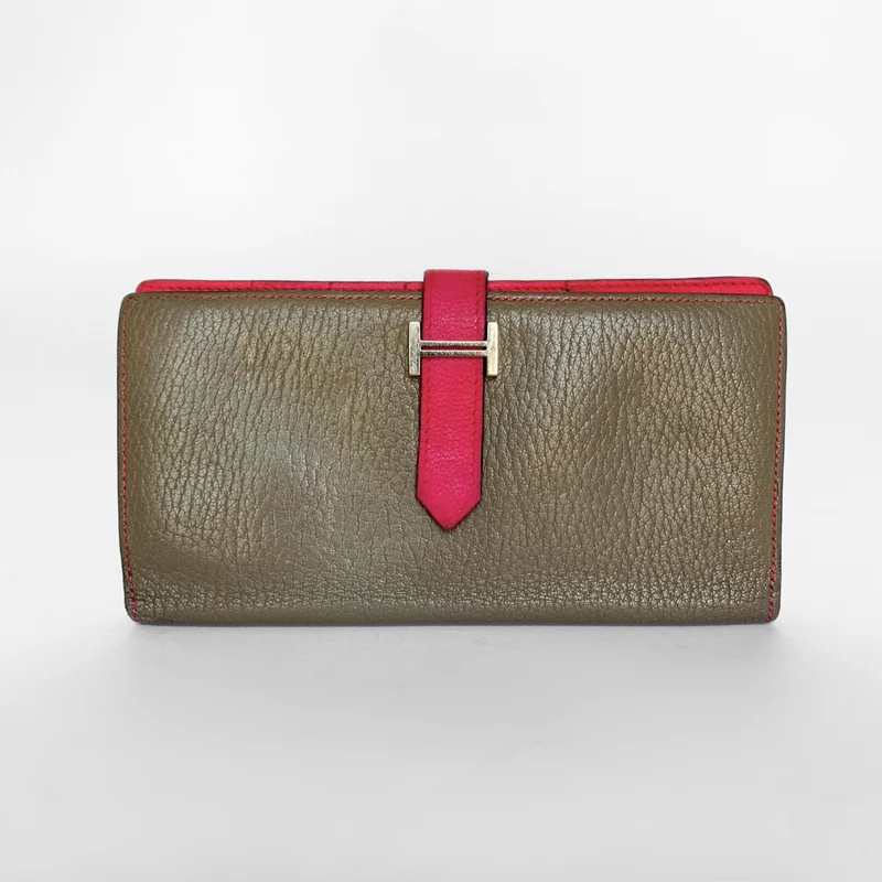 Hermès Bearn Portemonnee Epsom Leer