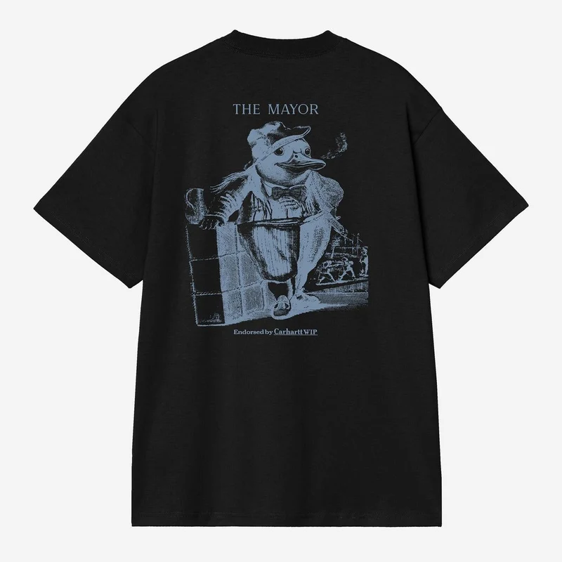 Carhartt WIP Heren T-shirt met de tekst "Vote" | Zwart