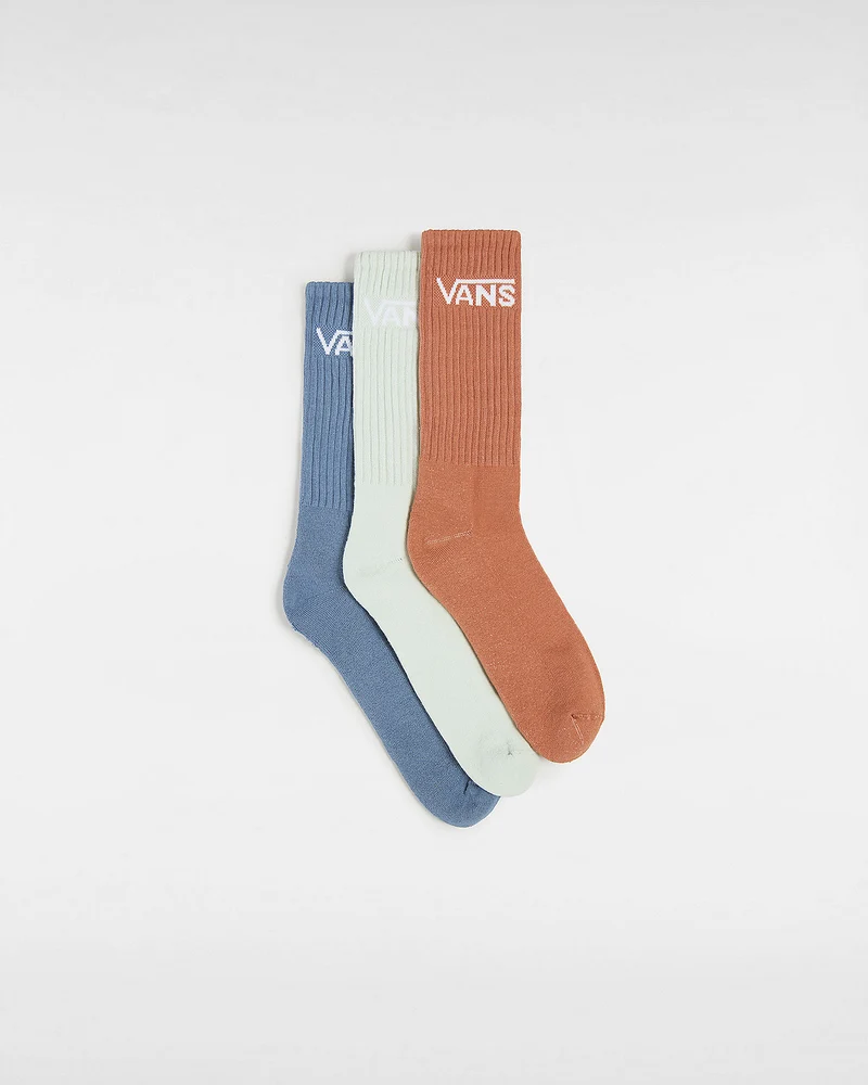 VANS Klassieke herensokken met bemanning (3 paar) - Herfstblad / Blauw / Groen
