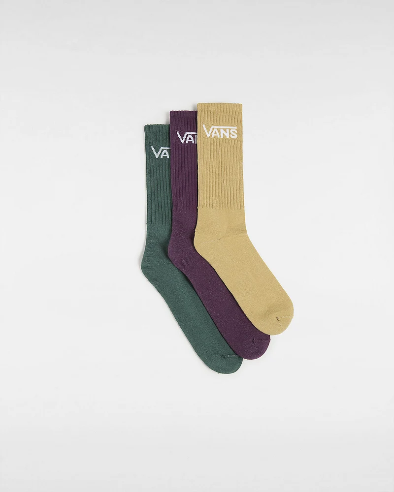 VANS Klassieke Crew-sokken voor heren (3 paar) - Antilope / Groen / Rood