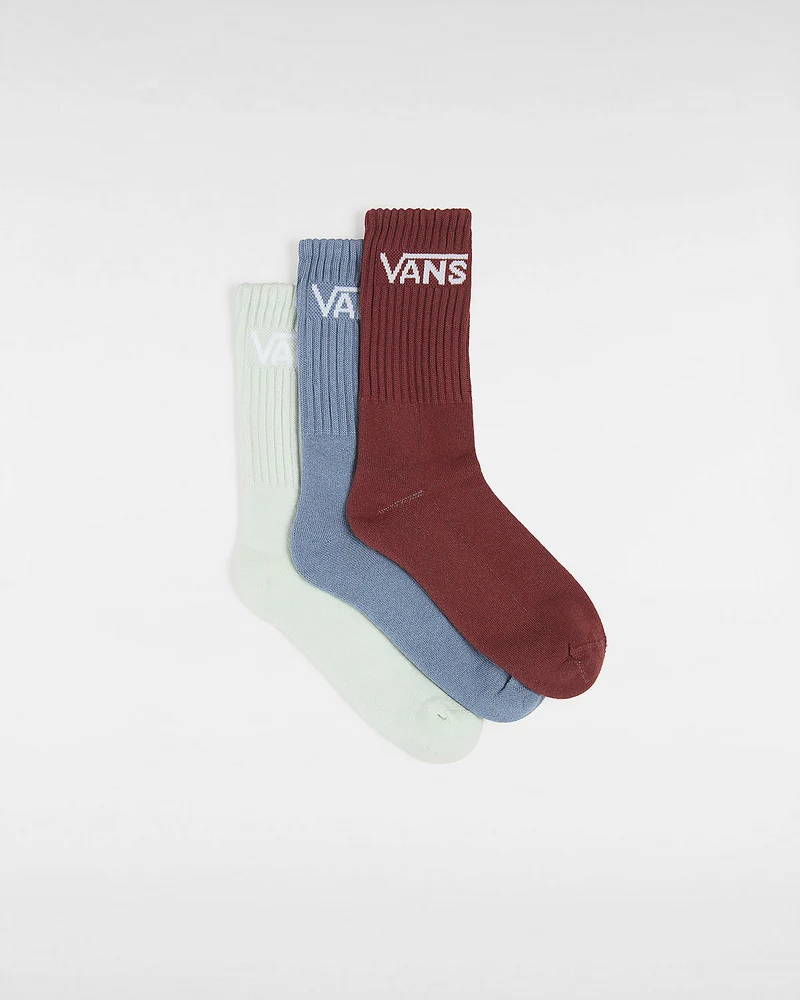 VANS Klassieke Crew-sokken voor kinderen (3 paar) - Blauw / Rood / Groen