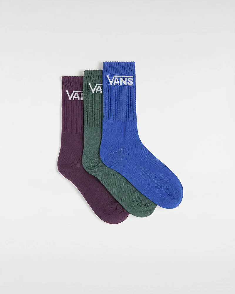 VANS Klassieke kindersokken met ronde hals (3 paar) - Blauw / Groen / Paars