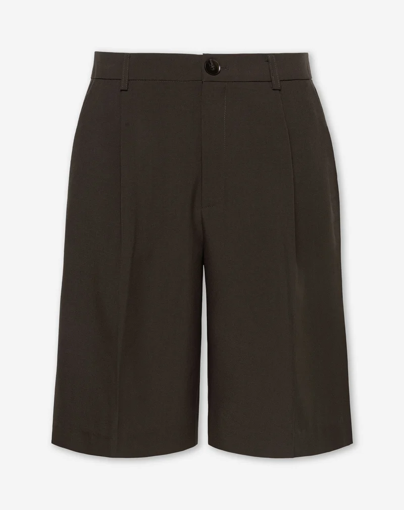 LYA PLEATED LONG BERMUDA BRUIN