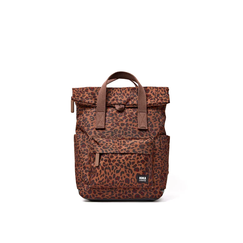 ROKA Canfield B Mini Leopard Kleine Tas van Gerecycled Canvas