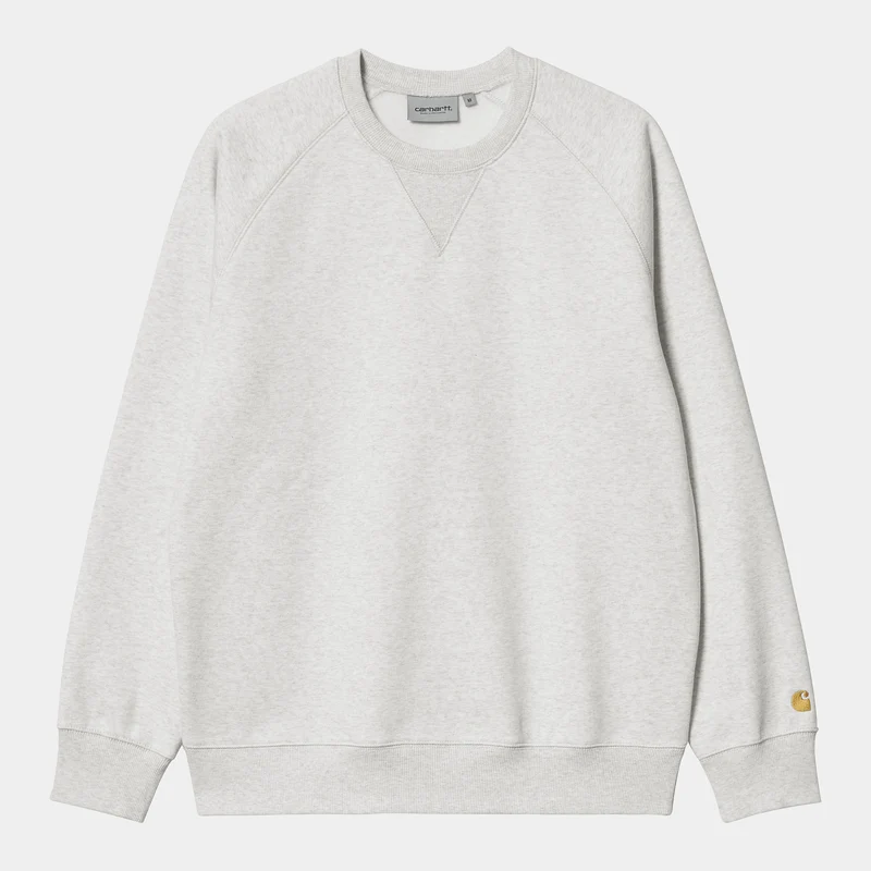 Carhartt WIP Heren Chase Sweat Top - Ash Heather