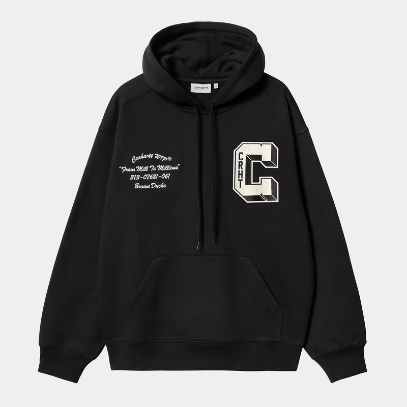 Carhartt WIP Heren Bruine Eenden Hoodie - Zwart