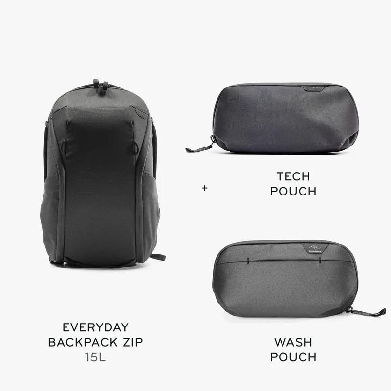 15L Everyday Backpack Zip + Bundle 1 | Black