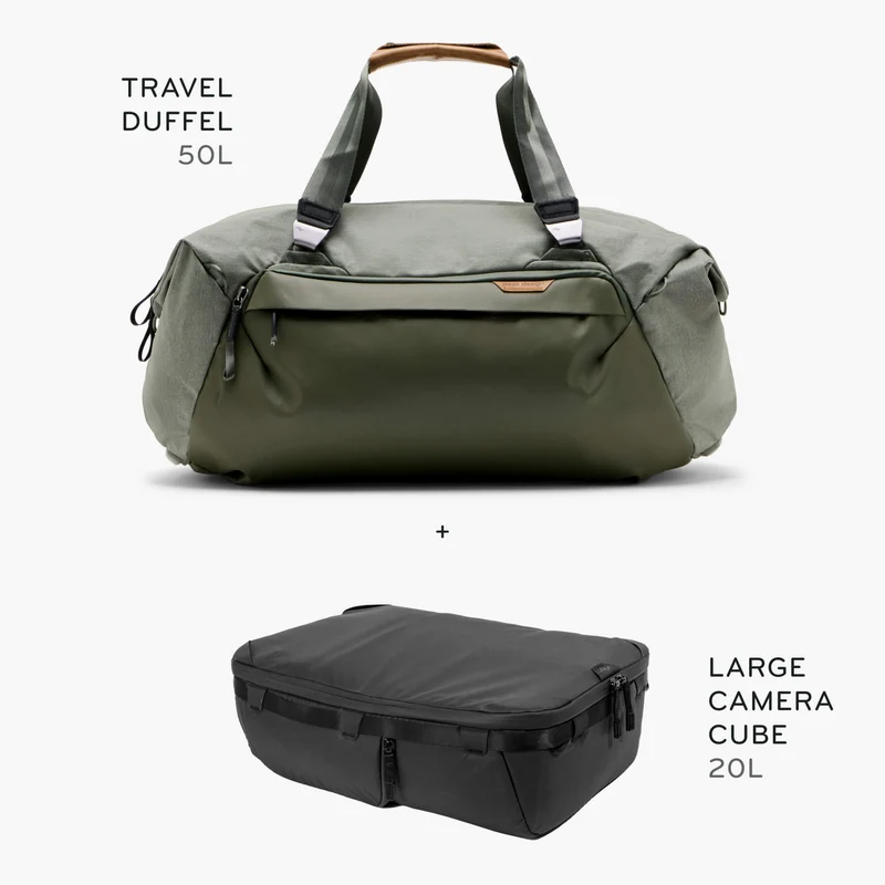 50L Travel Duffel + Bundle 1 | Sage