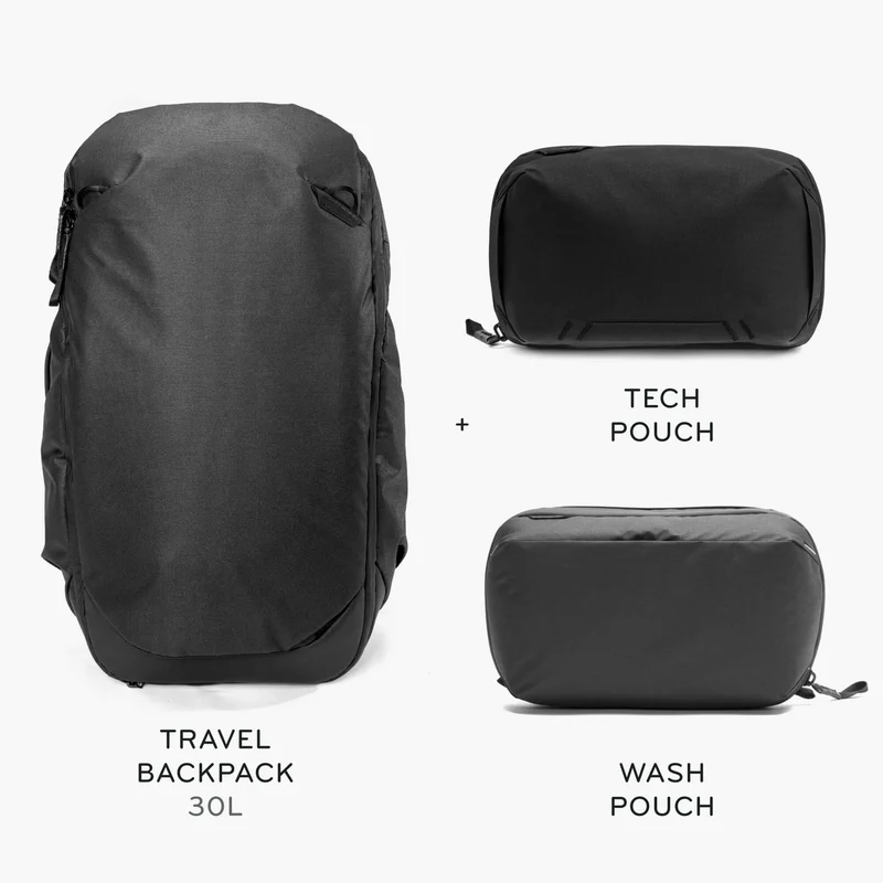 30L Travel Backpack + Bundle 1 | Black