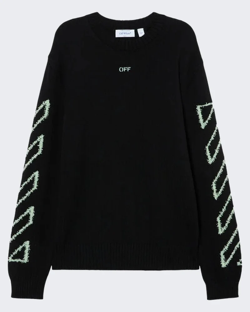 Heren Diag Outline Knit Crewneck