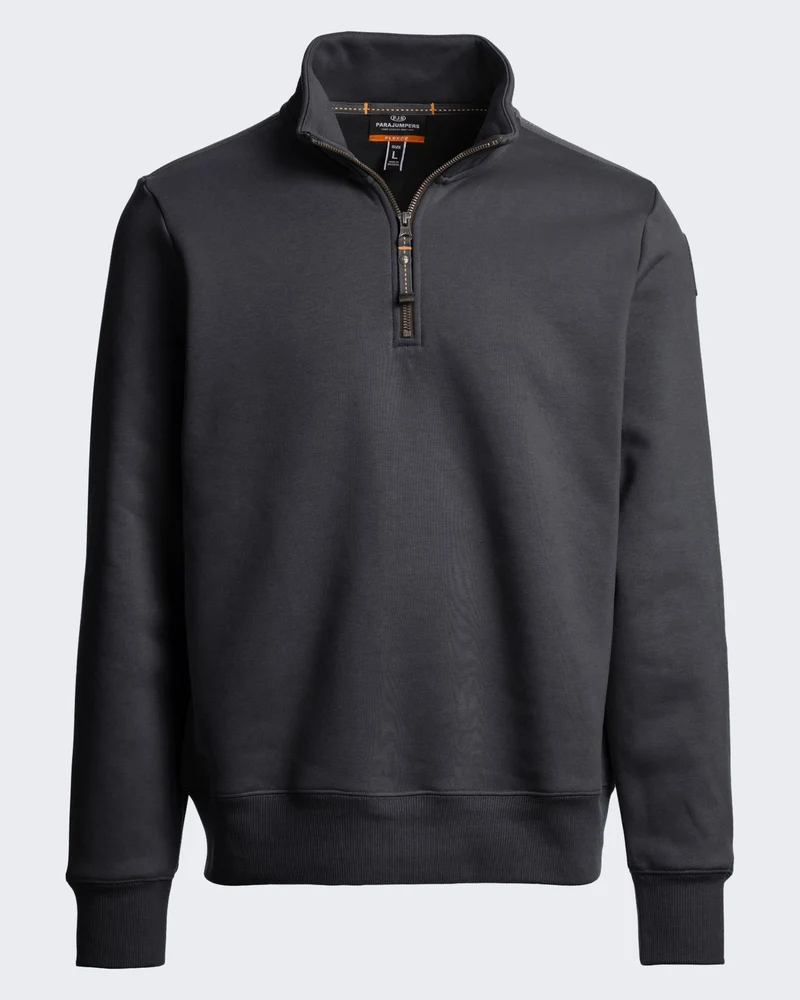 Heren Half-zip fleece trui Donkergrijs