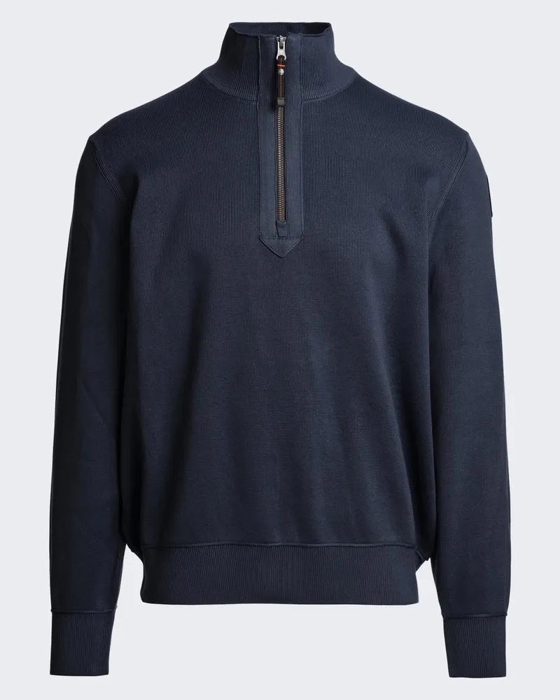 Heren Half-zip cardigan met ritssluiting Blauw