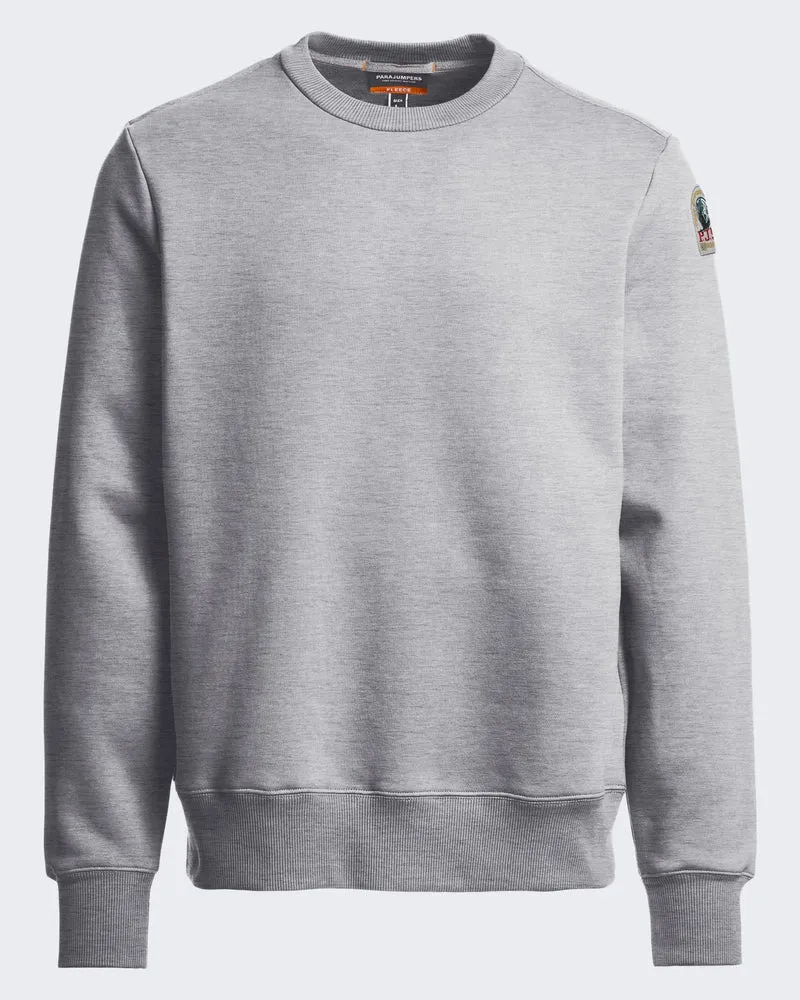 Heren Sweatshirt met ronde hals gemêleerd Grijs