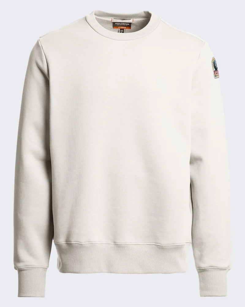 Heren Sweatshirt met ronde hals Wit