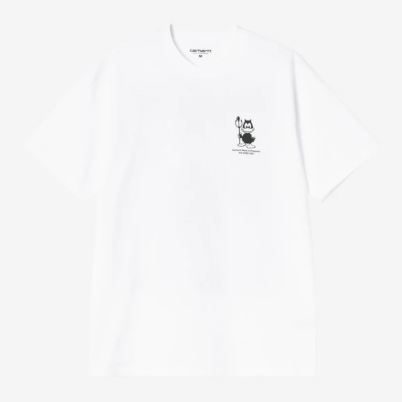 Carhartt WIP T-shirt voor heren met botsauto-print | Wit