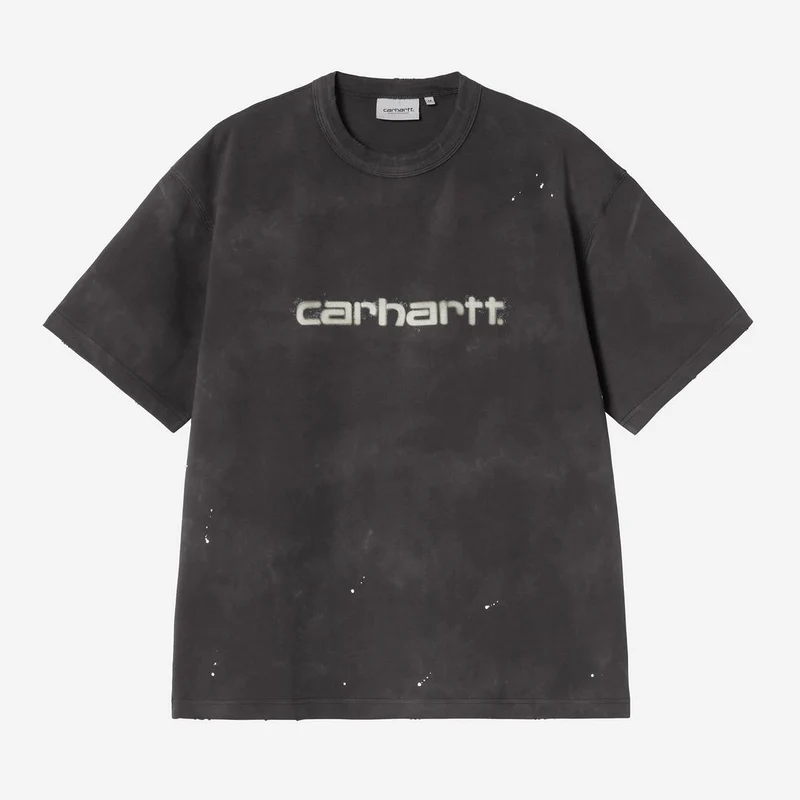 Carhartt WIP T-shirt voor heren met schildersprint | Zwart Destroy Wash Splatter