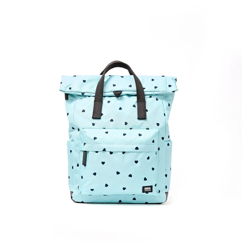 ROKA Canfield Middelgrote tas van gerecycled canvas met B-hartprint