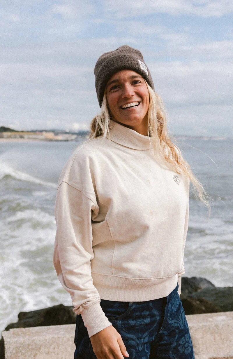 O'Riginals sweater met hoge hals | Linen White