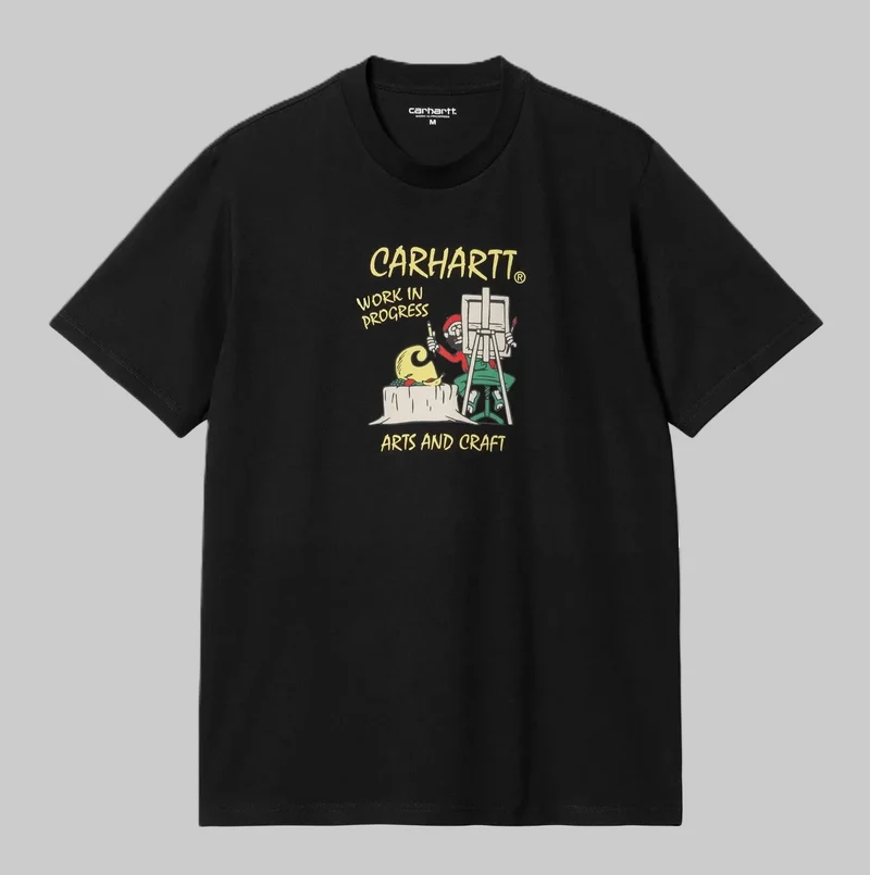 Carhartt WIP Heren T-shirt voor kunstbenodigdheden - Zwart
