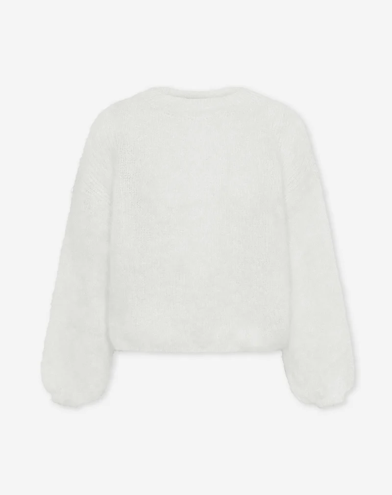 BRUSHED MOHAIR KNIT CRÈME