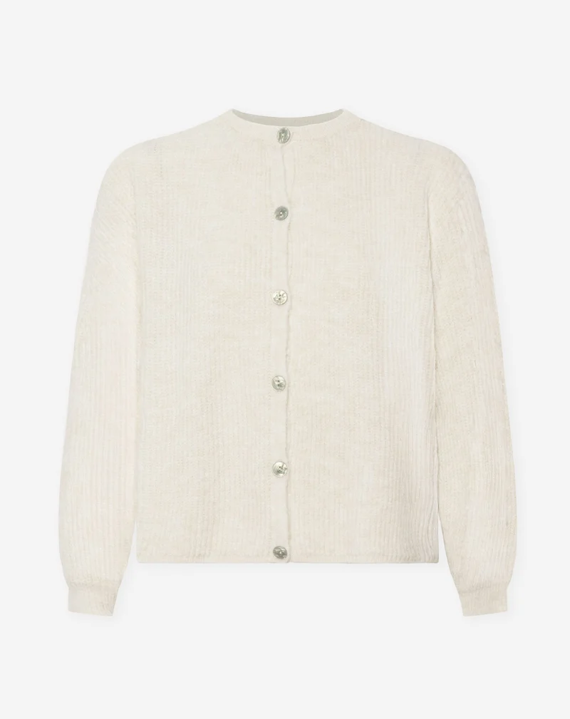AMARA BOUCLE CARDIGAN CRÈME