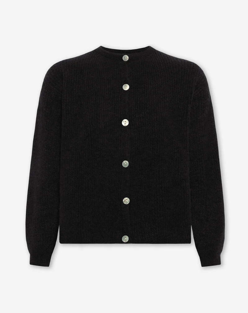 AMARA BOUCLE CARDIGAN ZWART