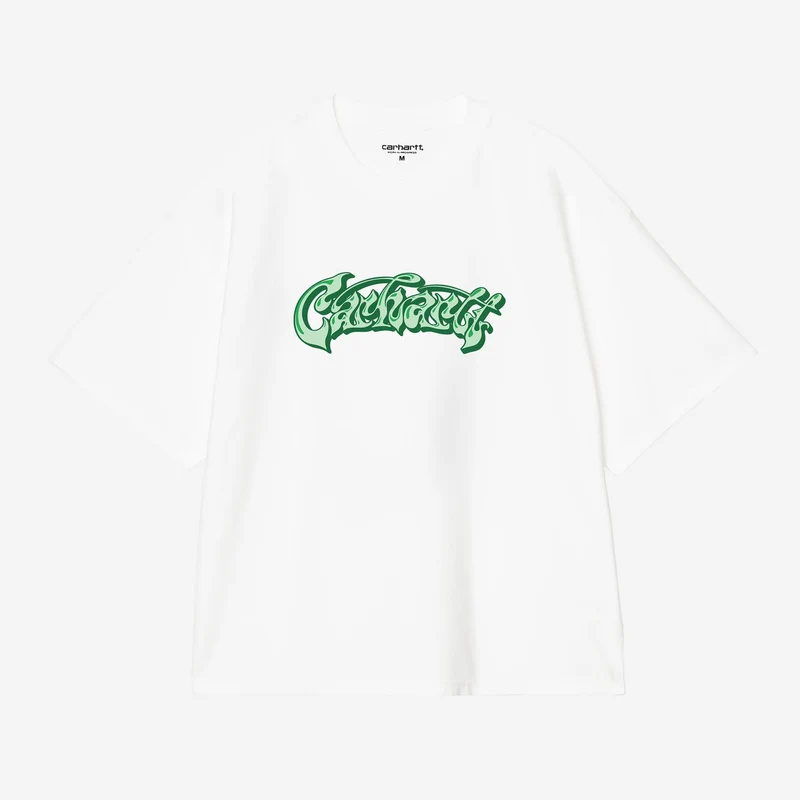 Carhartt WIP Heren T-shirt met snotprint | Wit