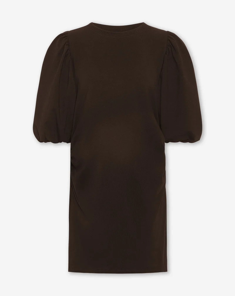 LOA PUFF SLEEVE SWEAT DRESS MATERNITY DONKERBRUIN