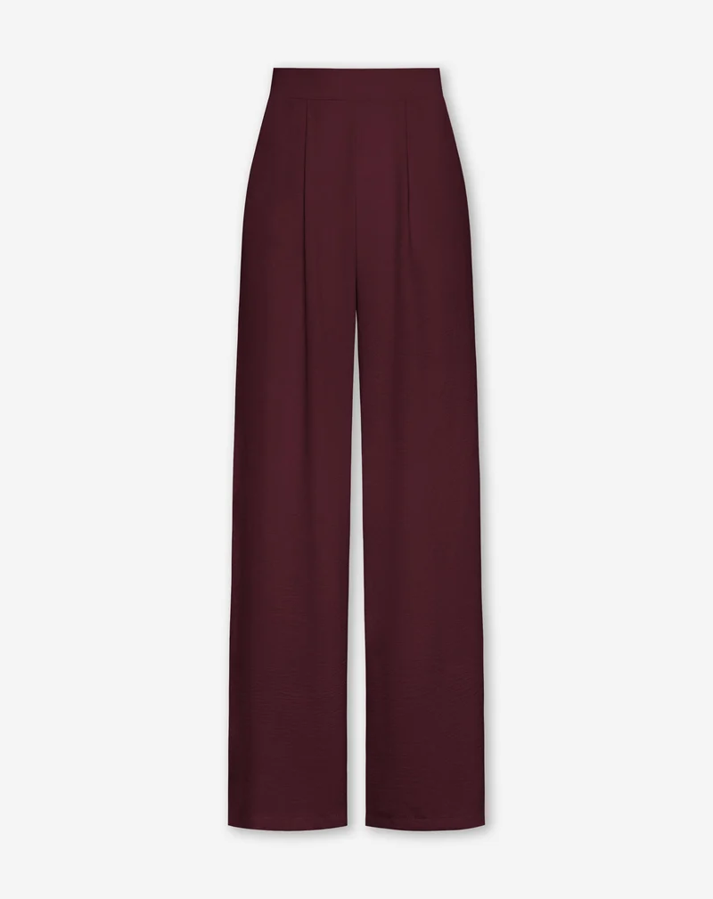 JULIE PANTALON TALL DONKER BURGUNDY