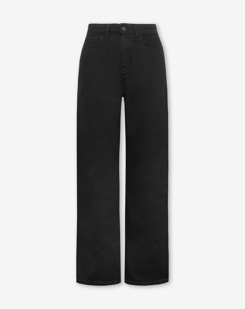 COMFORT WIDE LEG JEANS ZWART