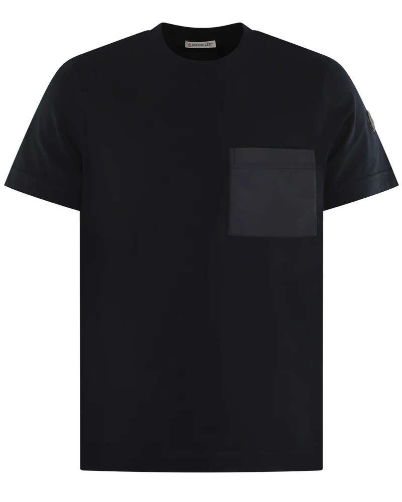 Moncler Heren Pocket T-Shirt Zwart