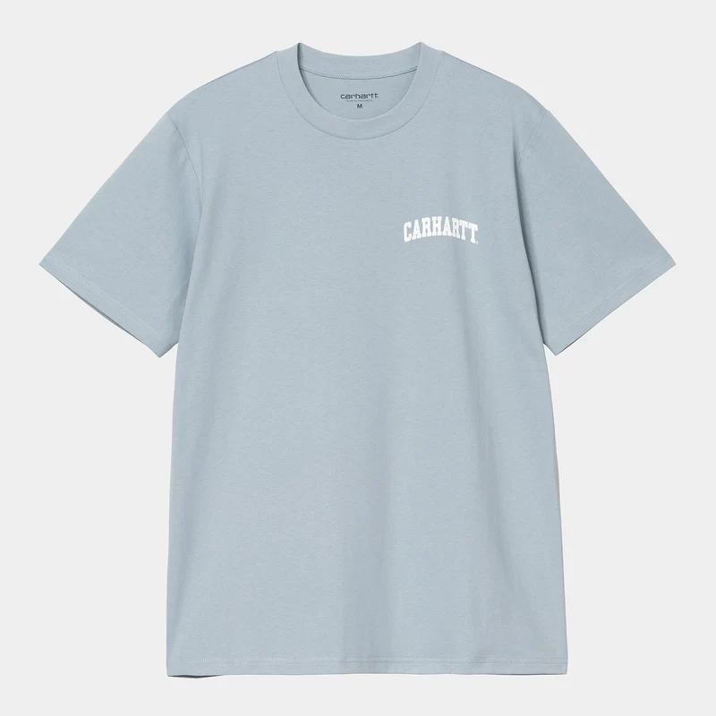 Carhartt WIP Universiteit Script T-shirt voor heren - Dusty Ice